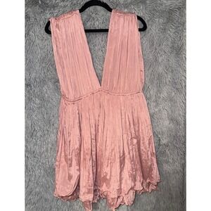 ASOS Design Pink Sleeveless Mini Dress Deep V Neck Party Cocktail